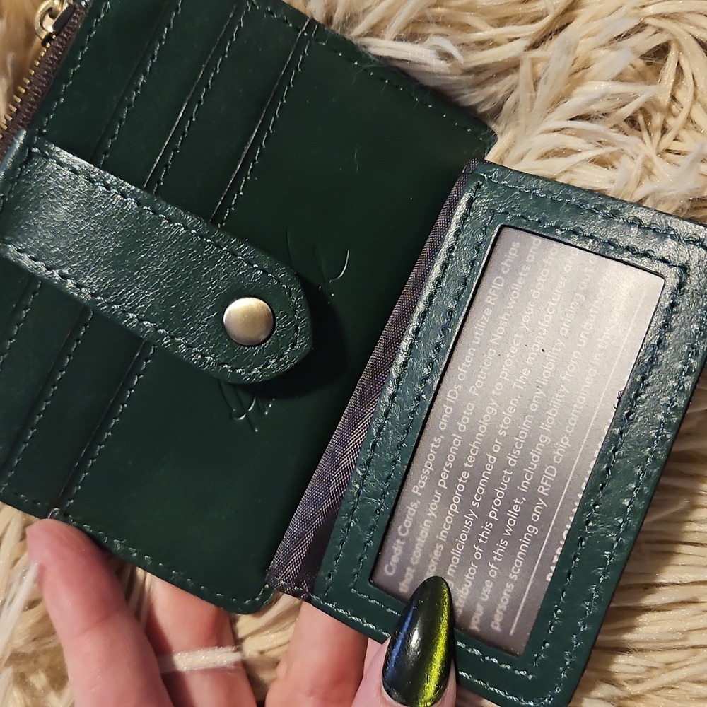 Patricia Nash Cassis ID Case Card Wallet Leather RFID Soft Green NWT - Picture 4 of 5